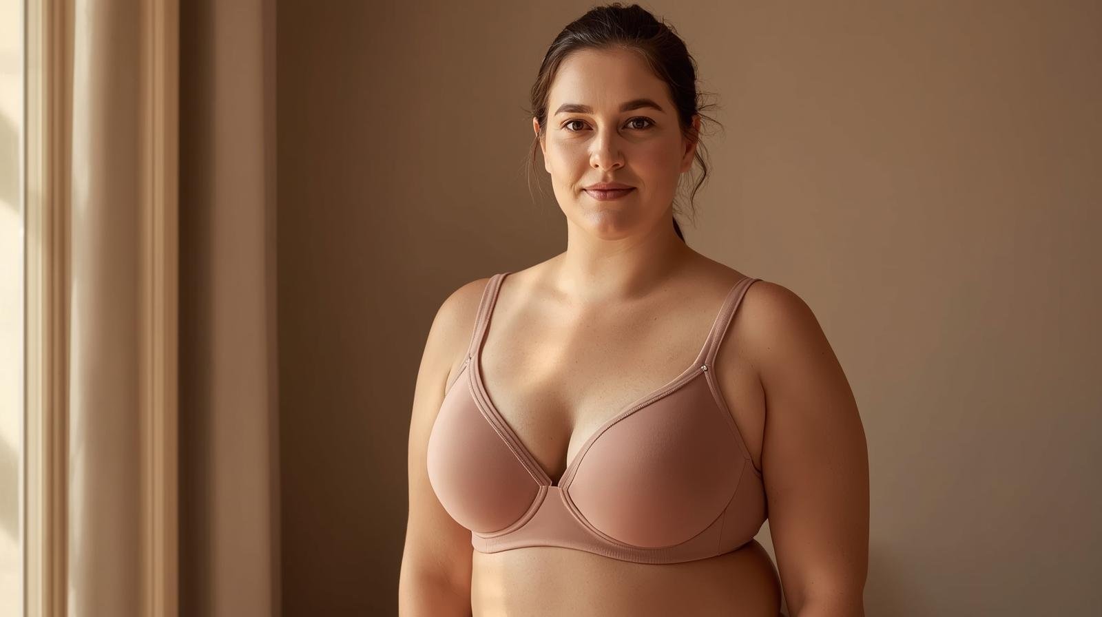Smooth moulded T-shirt bra worn under natural light for an invisible everyday fit