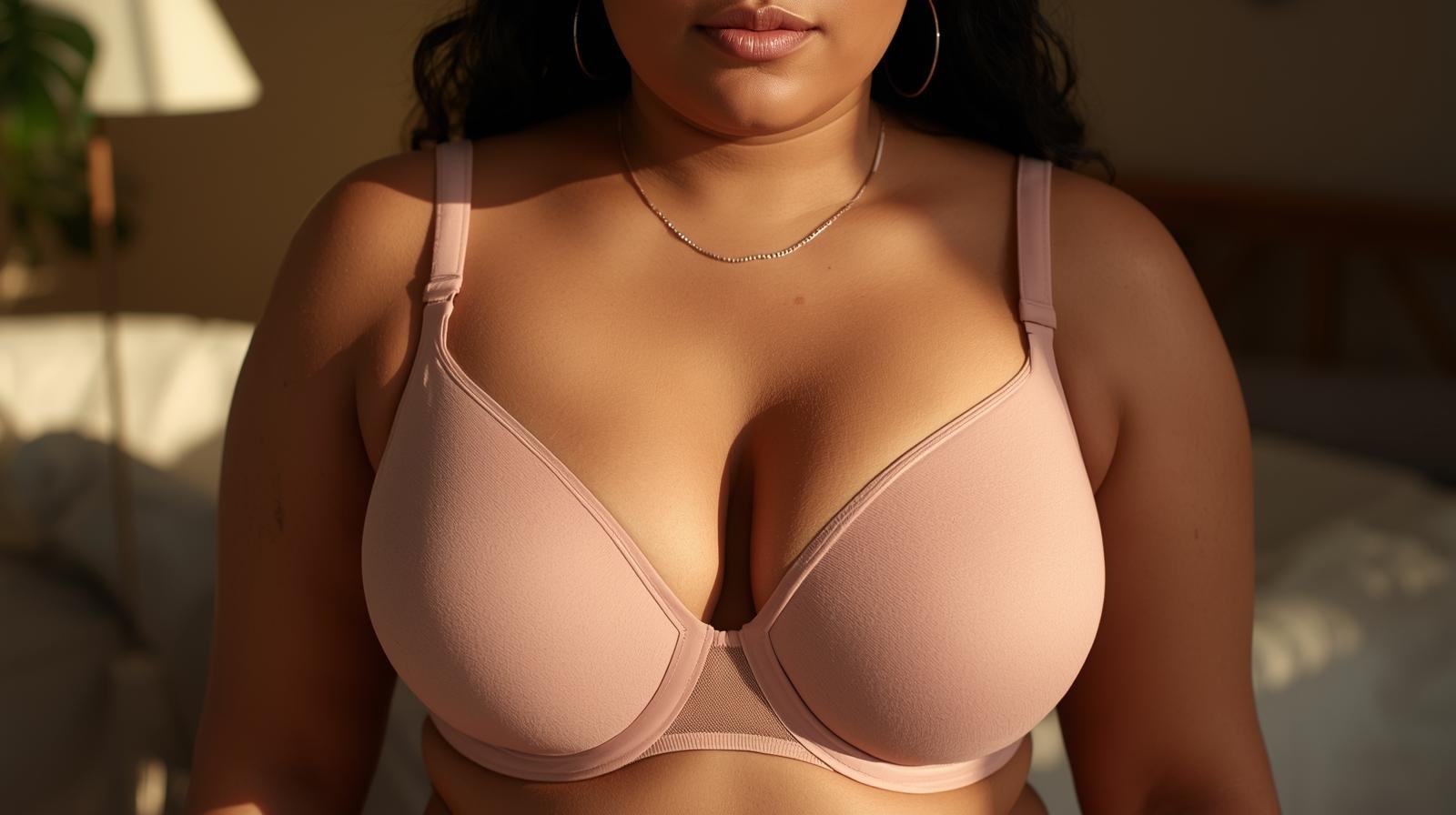 Neutral-toned moulded T-shirt bra styled for everyday wear under fitted tops