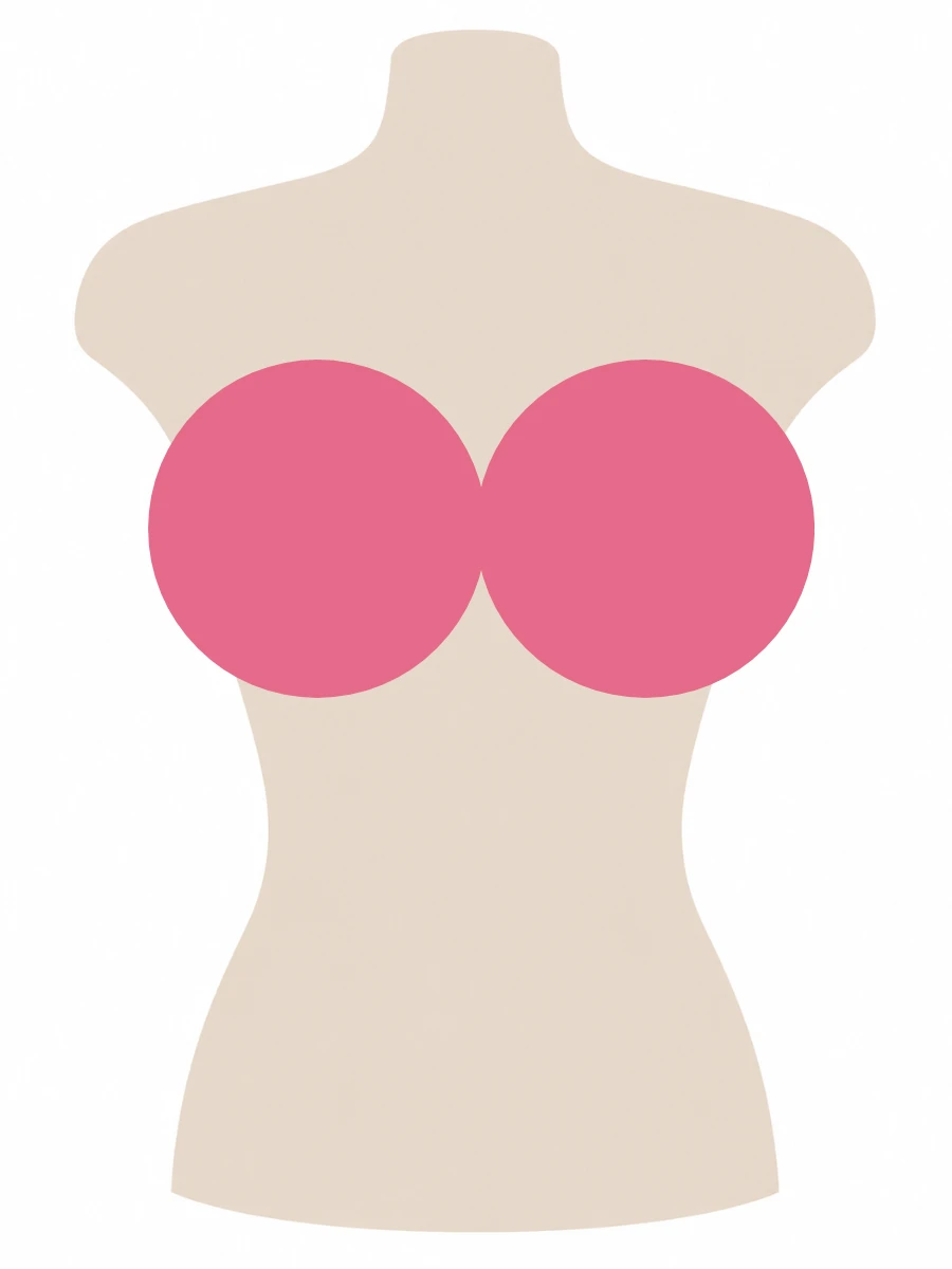 Illustrated UK 34K bra size diagram showing K cup volume on a 34 band torso