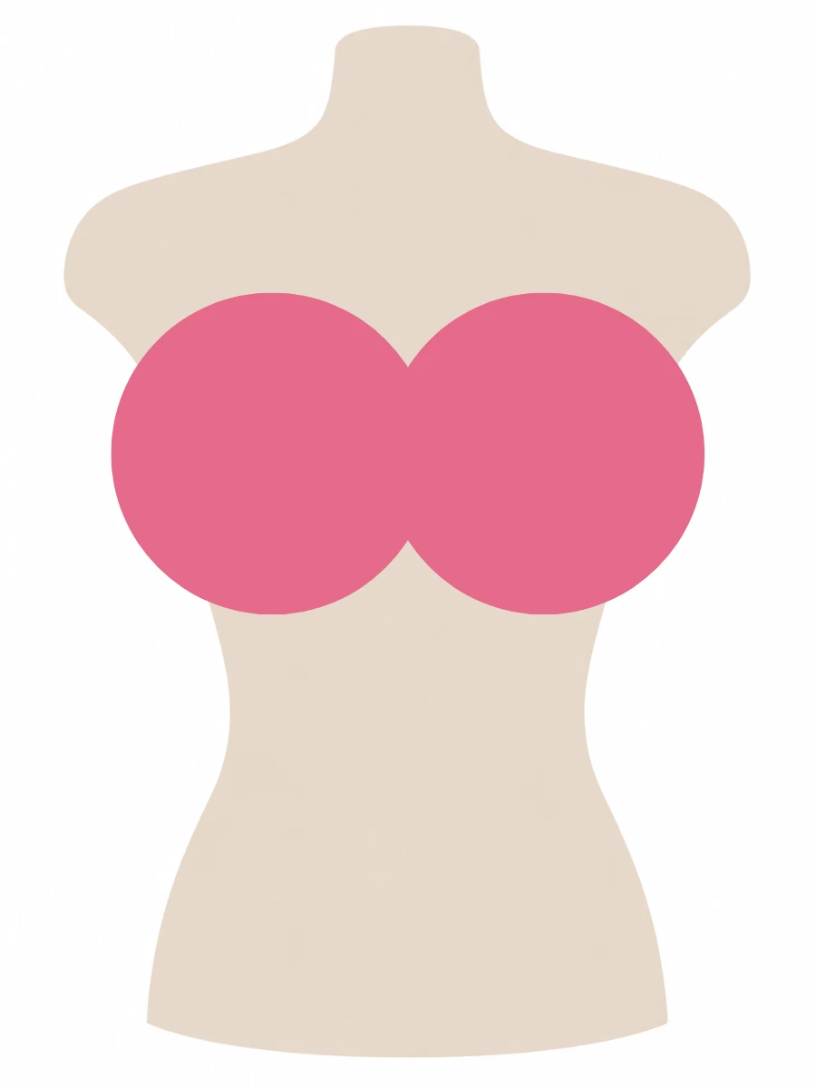 Illustrated UK 34LL bra size diagram showing LL cup volume on a 34 band torso