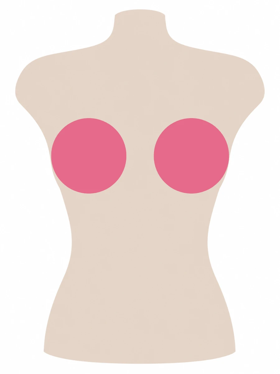 Illustrated UK 38F bra size diagram showing F cup volume on a 38 band torso