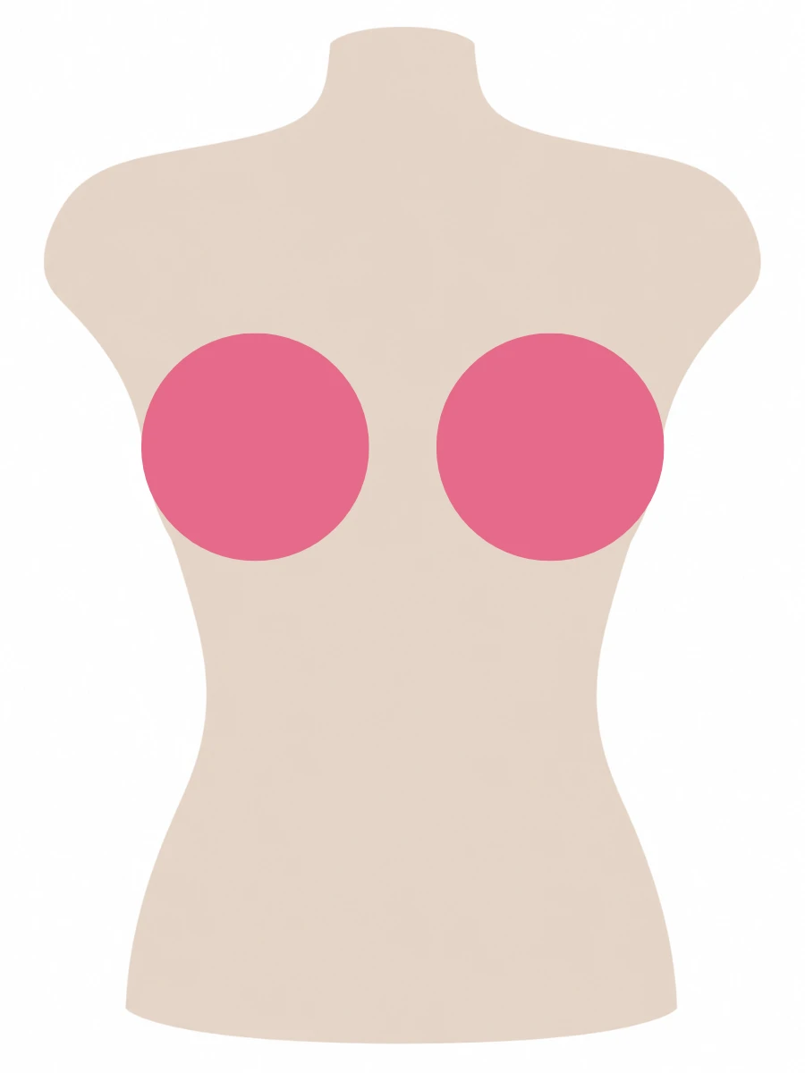 Illustrated UK 38FF bra size diagram showing FF cup volume on a 38 band torso