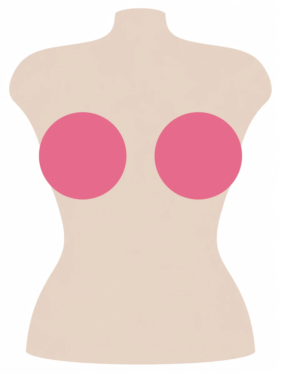 Illustrated UK 42F bra size diagram showing F cup volume on a 42 band torso