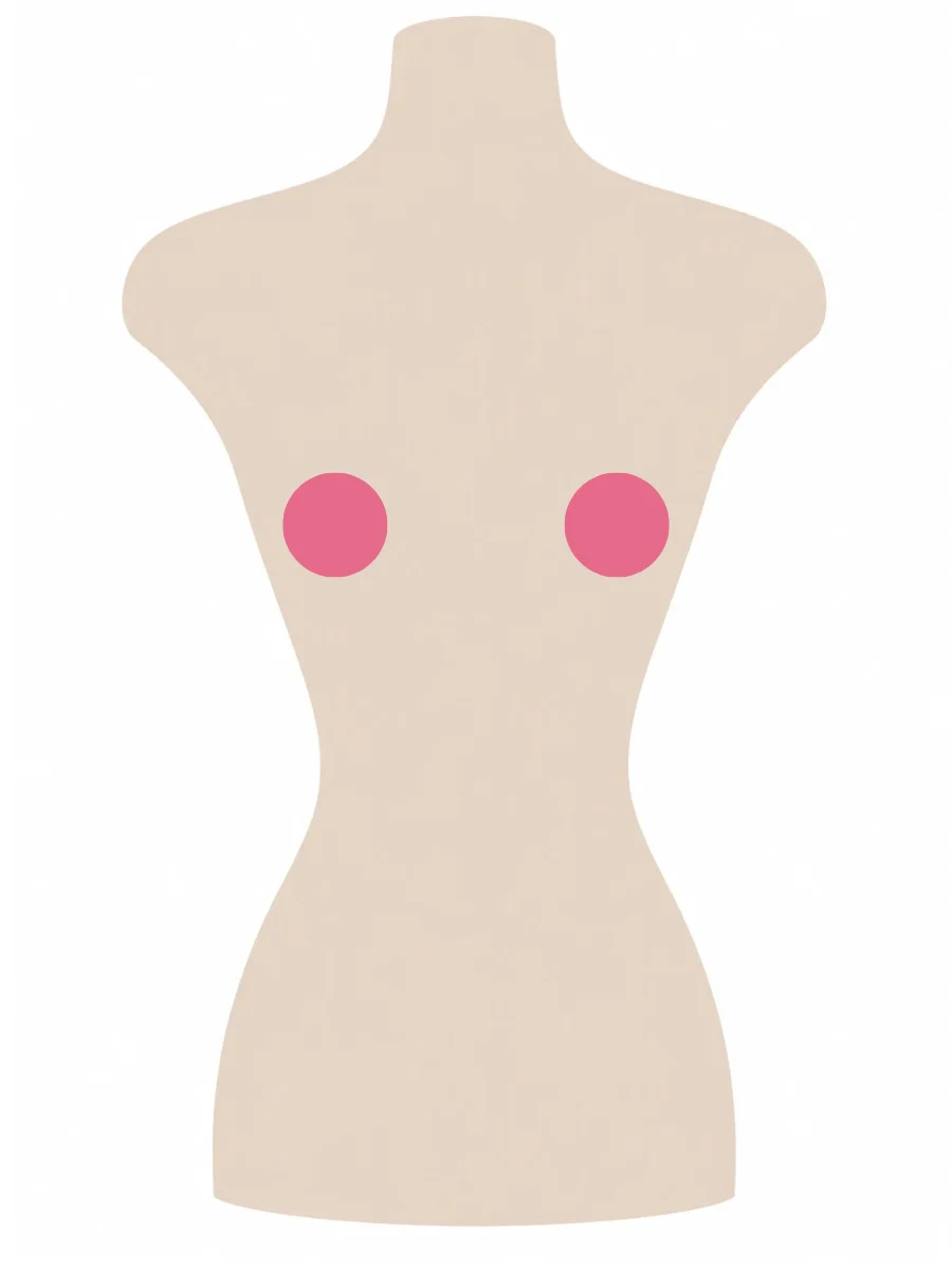 Illustrated UK 30AA bra size diagram showing AA cup volume on a 30 band torso
