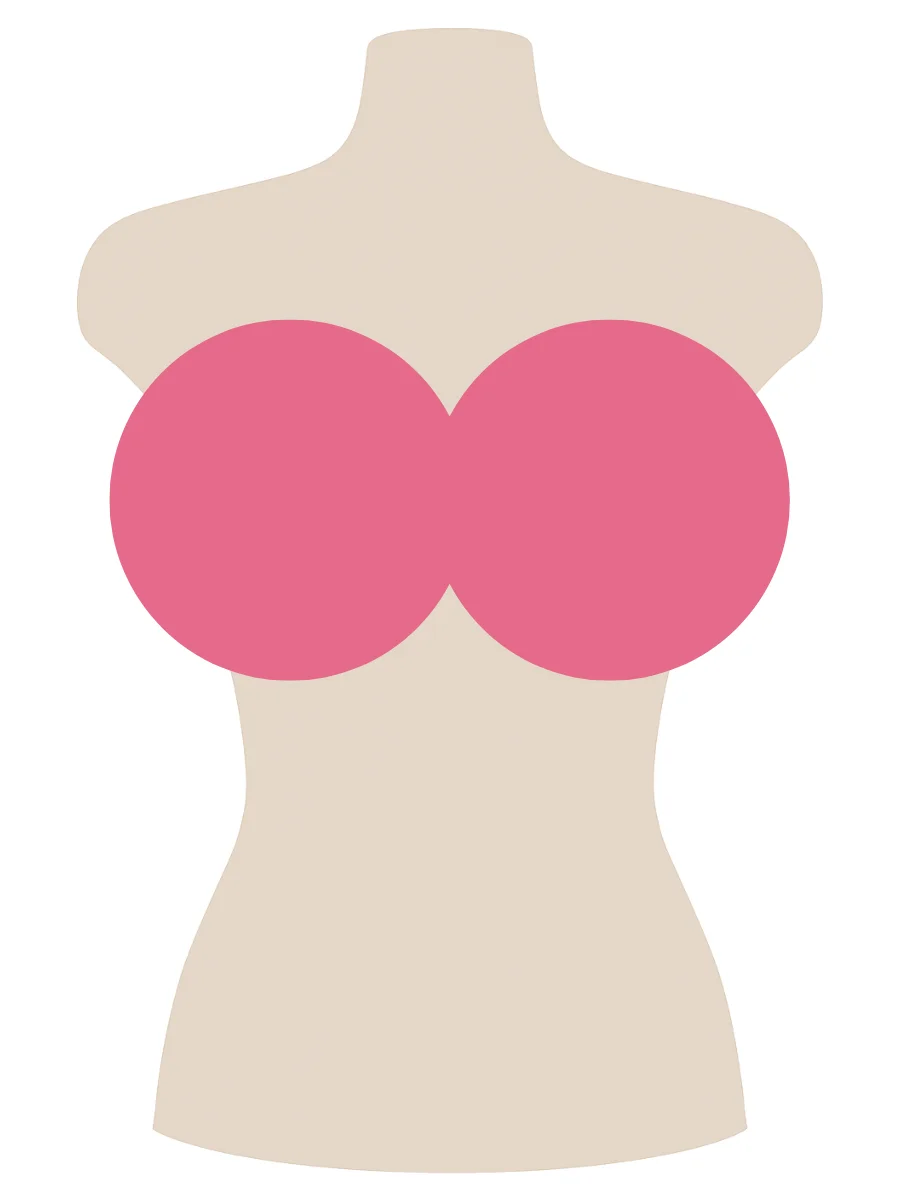Illustrated UK 36LL bra size diagram showing LL cup volume on a 36 band torso