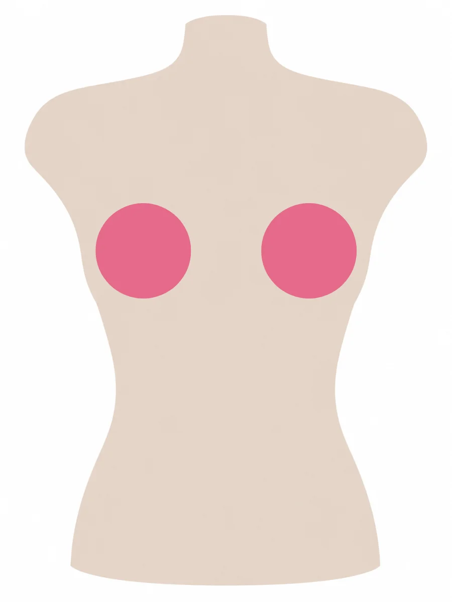 Illustrated UK 38C bra size diagram showing C cup volume on a 38 band torso
