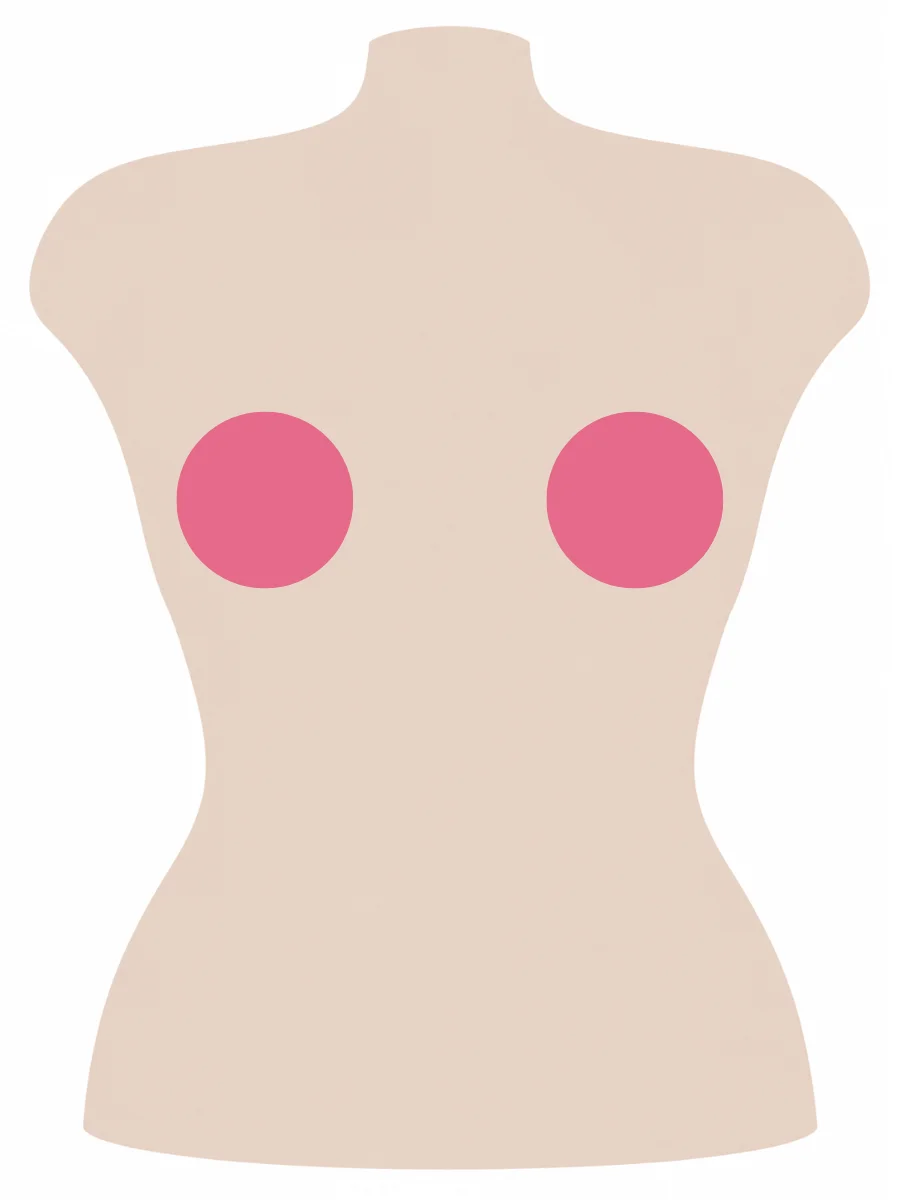 Illustrated UK 42AA bra size diagram showing AA cup volume on a 42 band torso